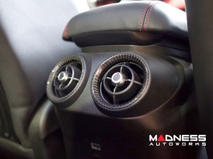 Alfa Romeo Giulia Interior Air Vent Circle Cover Kit - Carbon Fiber